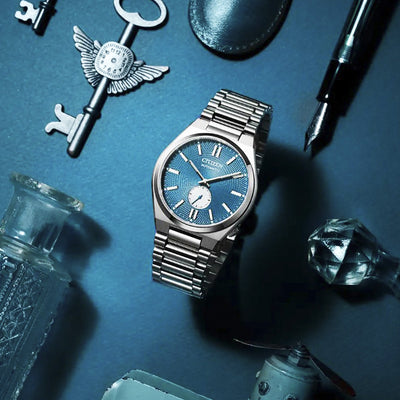 Gents Citizen Tsuyosa Automatic Small Seconds Stainless Steel Blue Dial