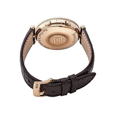 Gents Van Cleef & Arpels 1990 World Time Watch on a Leather Strap