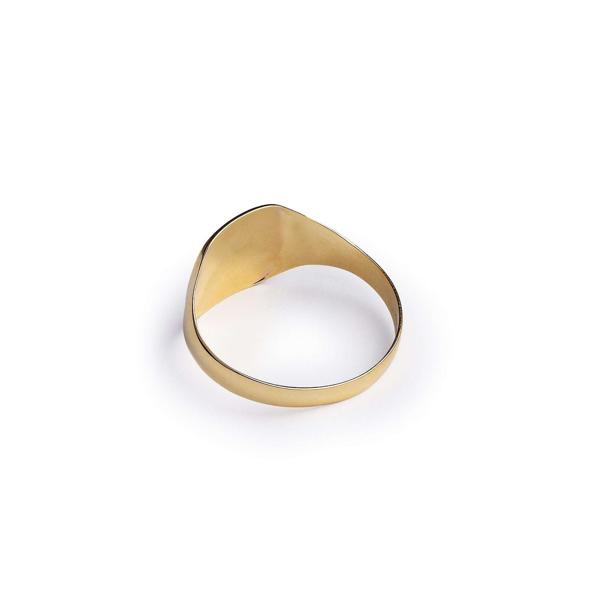 Gents Vintage Rectangle Signet Ring With Motif Design in 9ct Yellow Gold Weighing 2.6 Grams