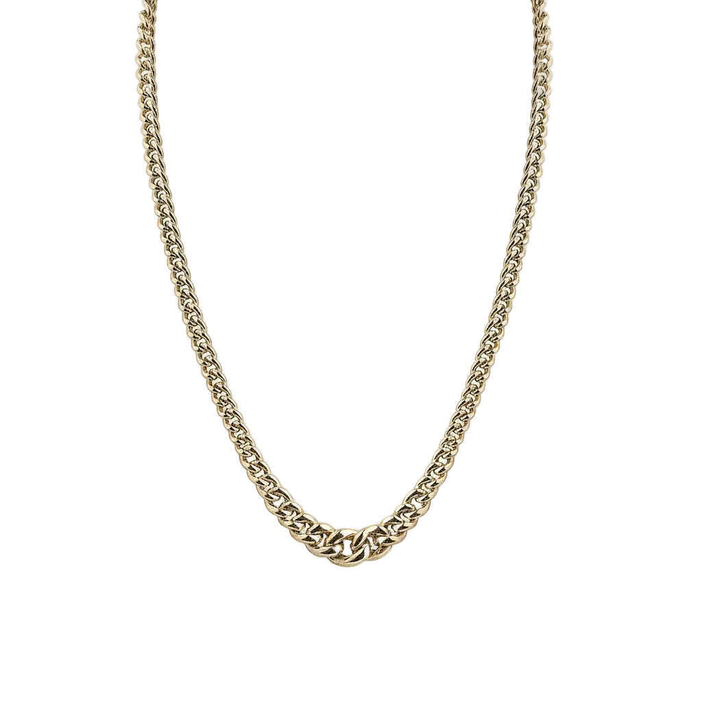 Graduated Curb 18 Inch Necklet in 9ct Gold