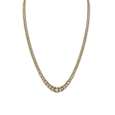 Graduated Curb 18 Inch Necklet in 9ct Gold