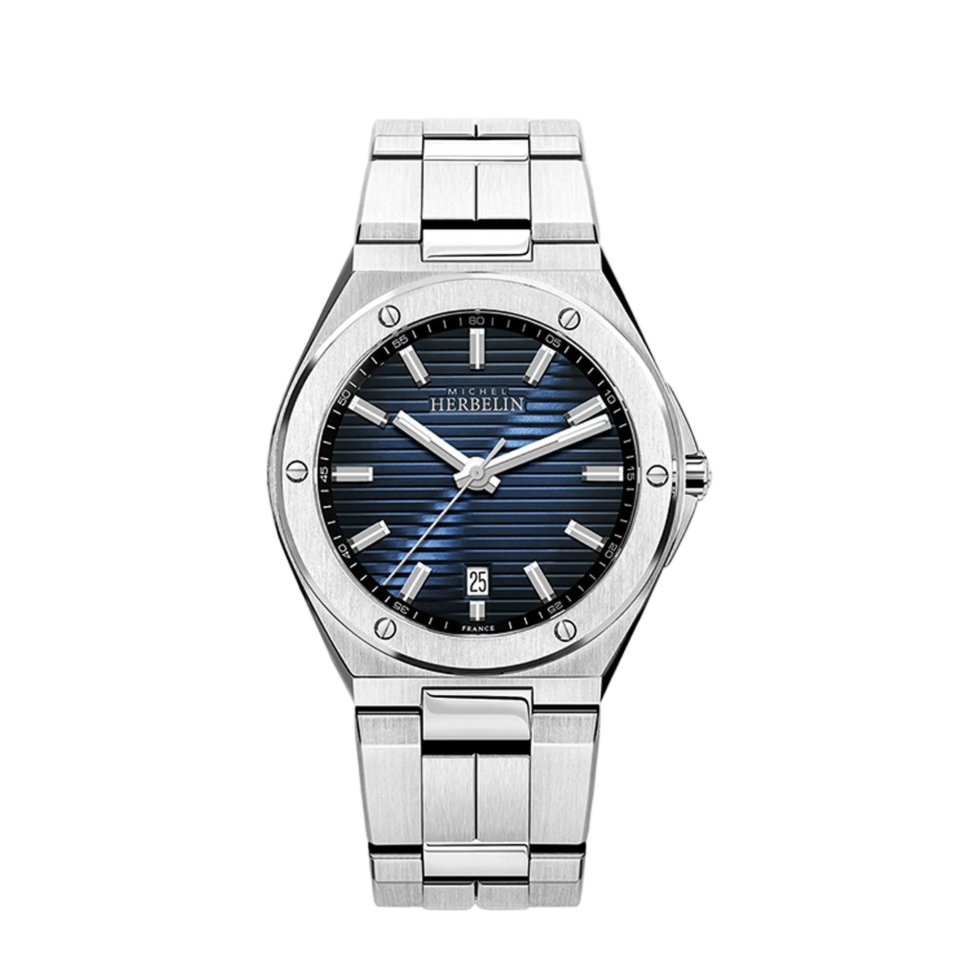 Herbelin Cap Camarat Gents Blue Dial Stainless Steel Bracelet Watch