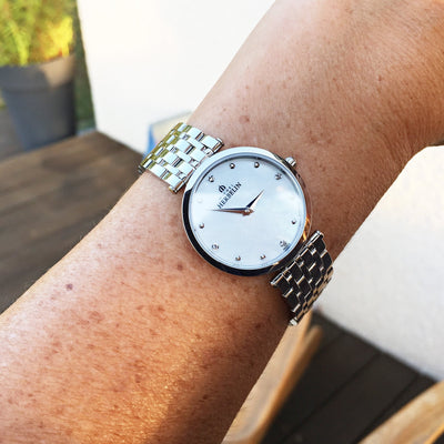 Herbelin Epsilon Diamond and Mother of Pearl Ladies Stainless Steel Watch