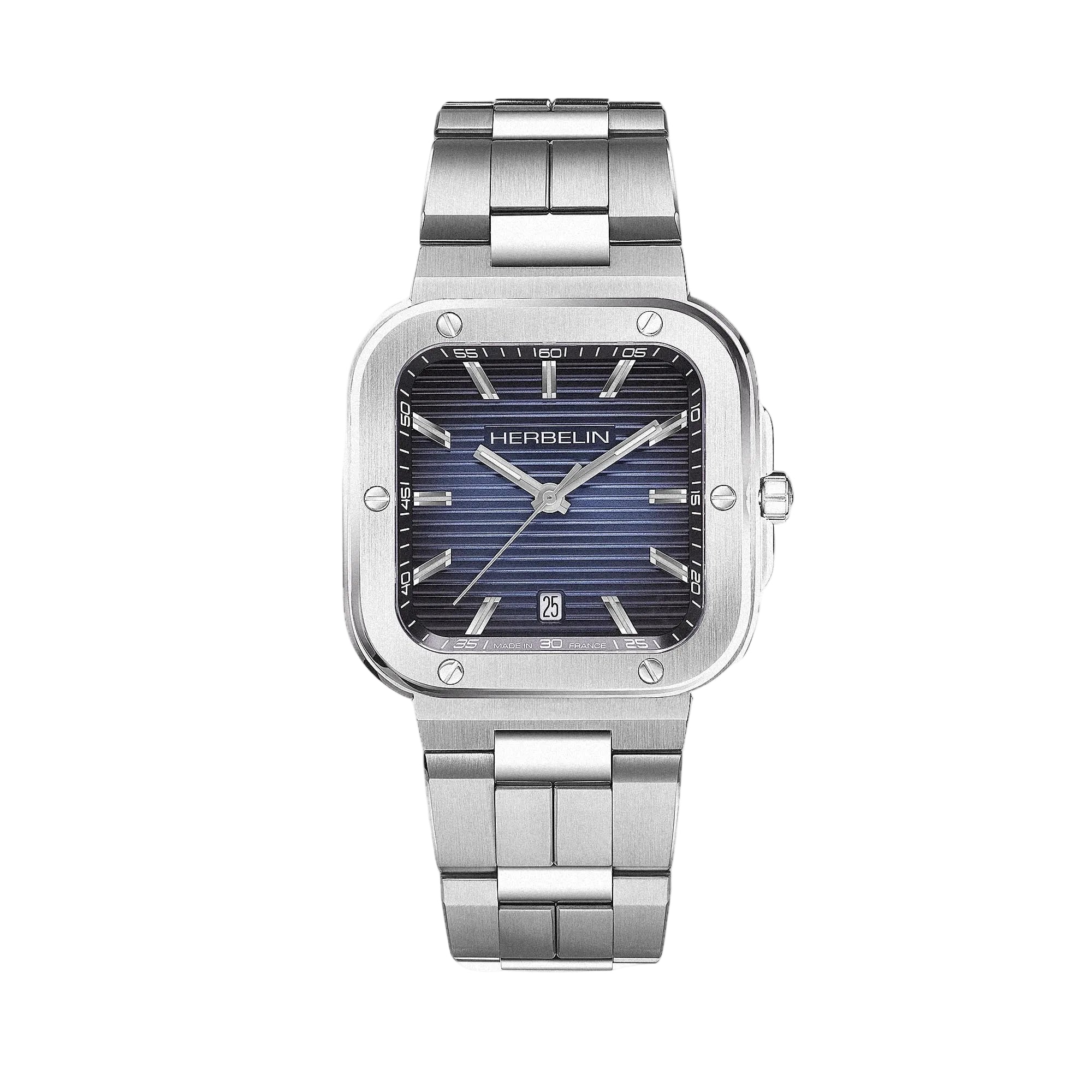 Herbelin Gents Cap Camarat Navy Dial on Stainless Steel Bracelet