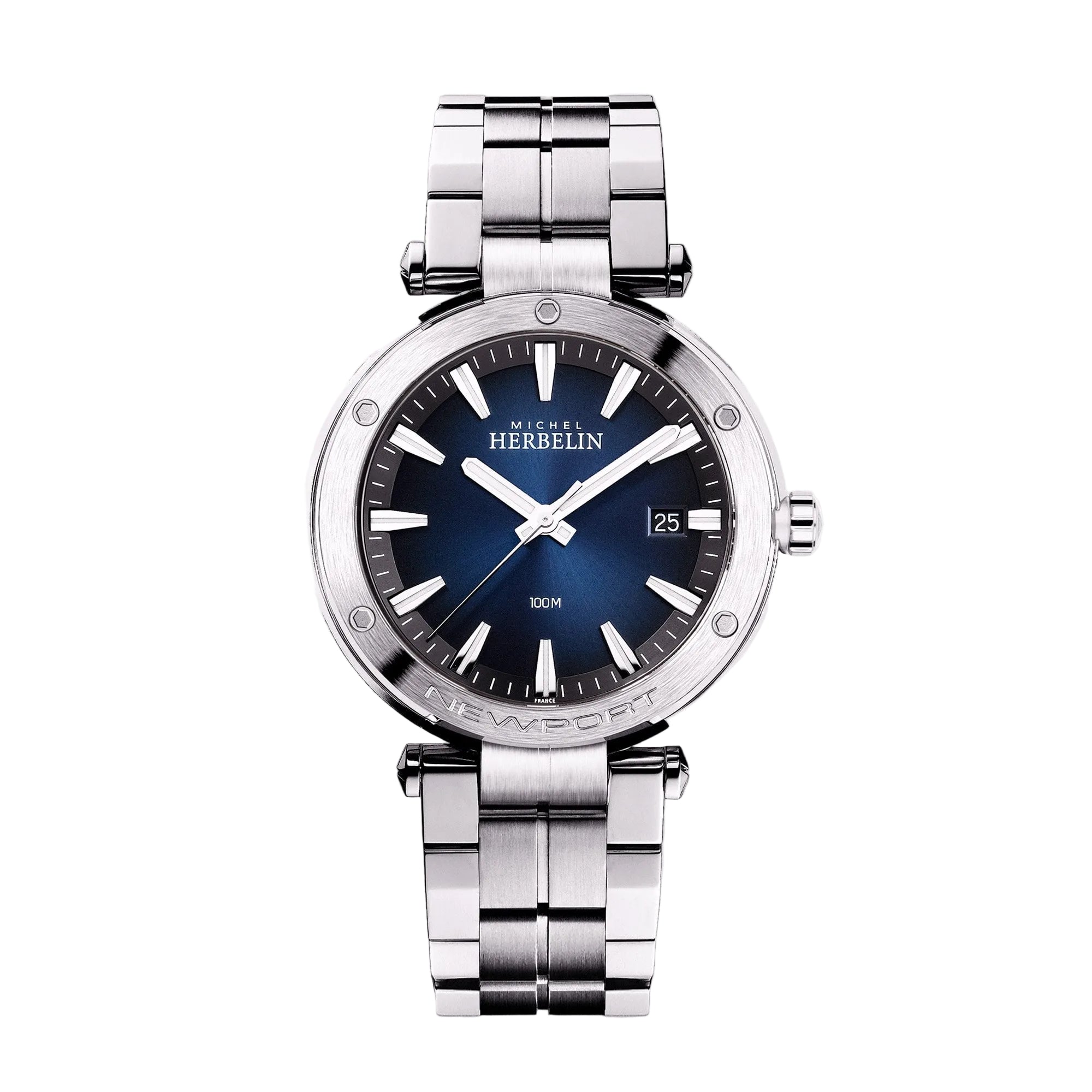 Herbelin Gents Newport With Blue Dial on Stainless Steel Bracelet