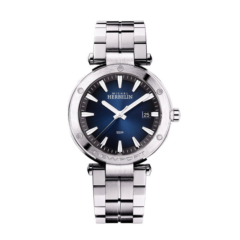 Herbelin Gents Newport With Blue Dial on Stainless Steel Bracelet