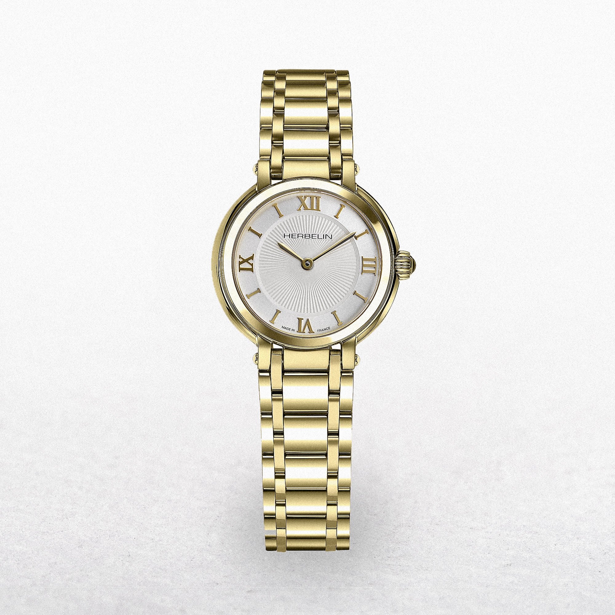 Herbelin Ladies Gold Plated Galet On Bracelet