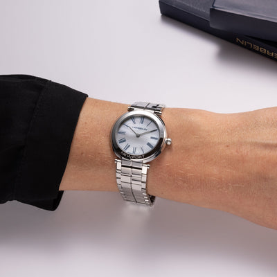 Herbelin Ladies Slim Quartz Newport Mother of Pearl Dial Stainless Steel Bracelet