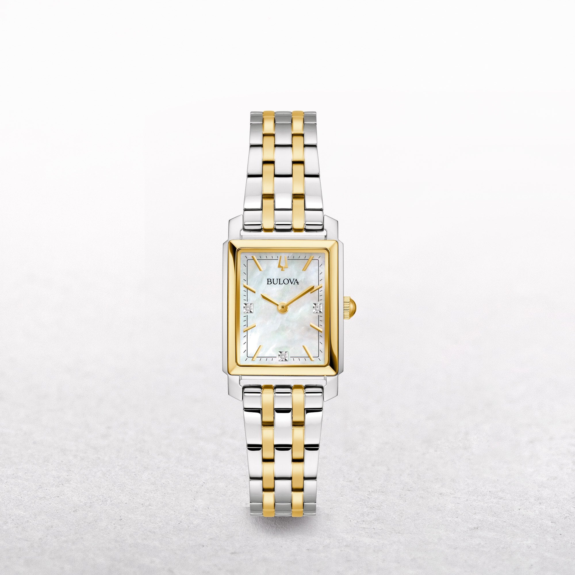 Ladies Bulova Sutton Rectangle Mother of Pearl Dial Watch
