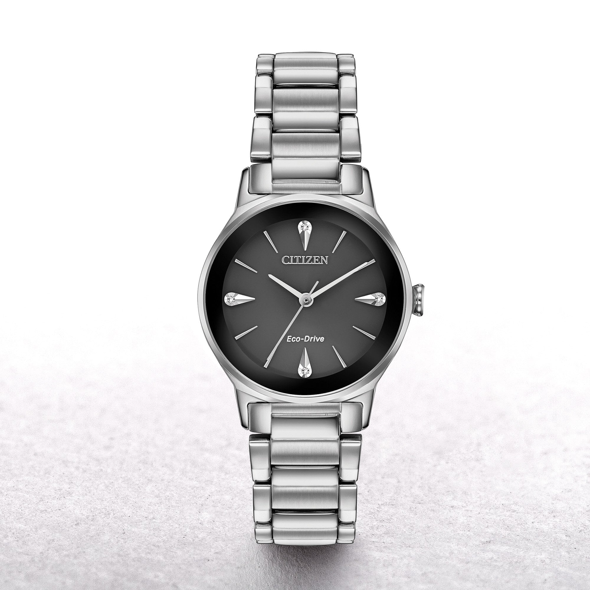 Ladies Citizen Eco-Drive Axiom with Diamond Markers and Black Dial