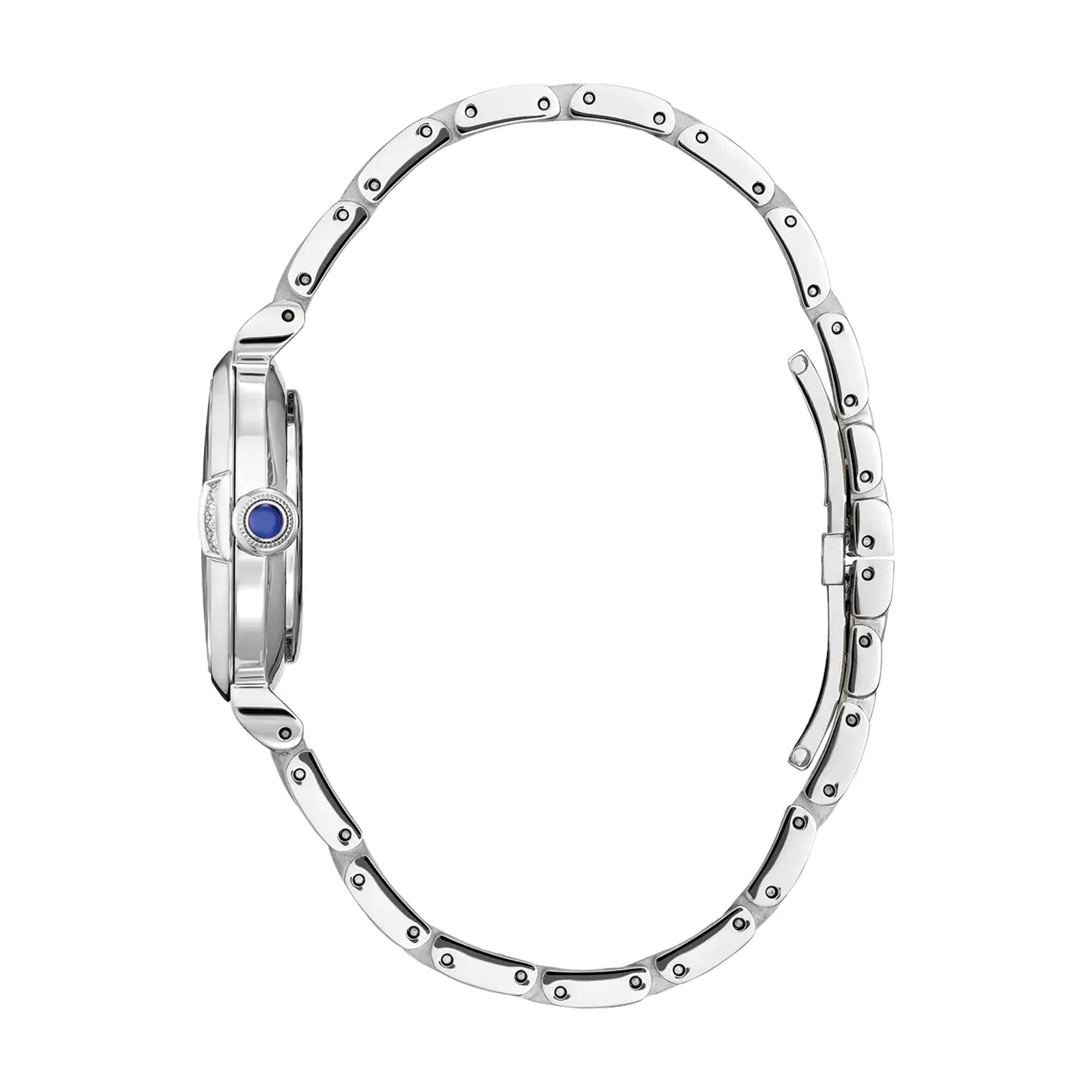 Ladies Citizen Eco-Drive Mae Diamond Mother Of Pearl Blue Dial on Stainless Steel Bracelet