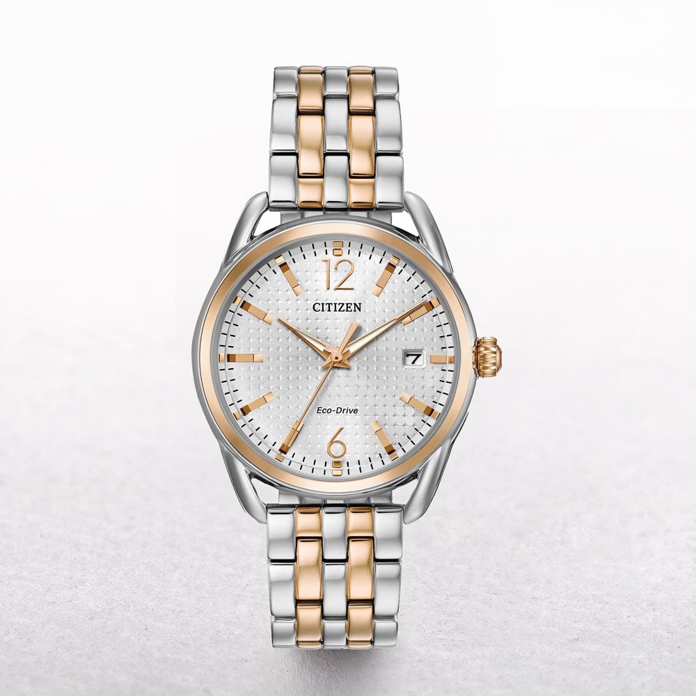 Ladies Citizen Two Tone Eco-Drive with Date Window