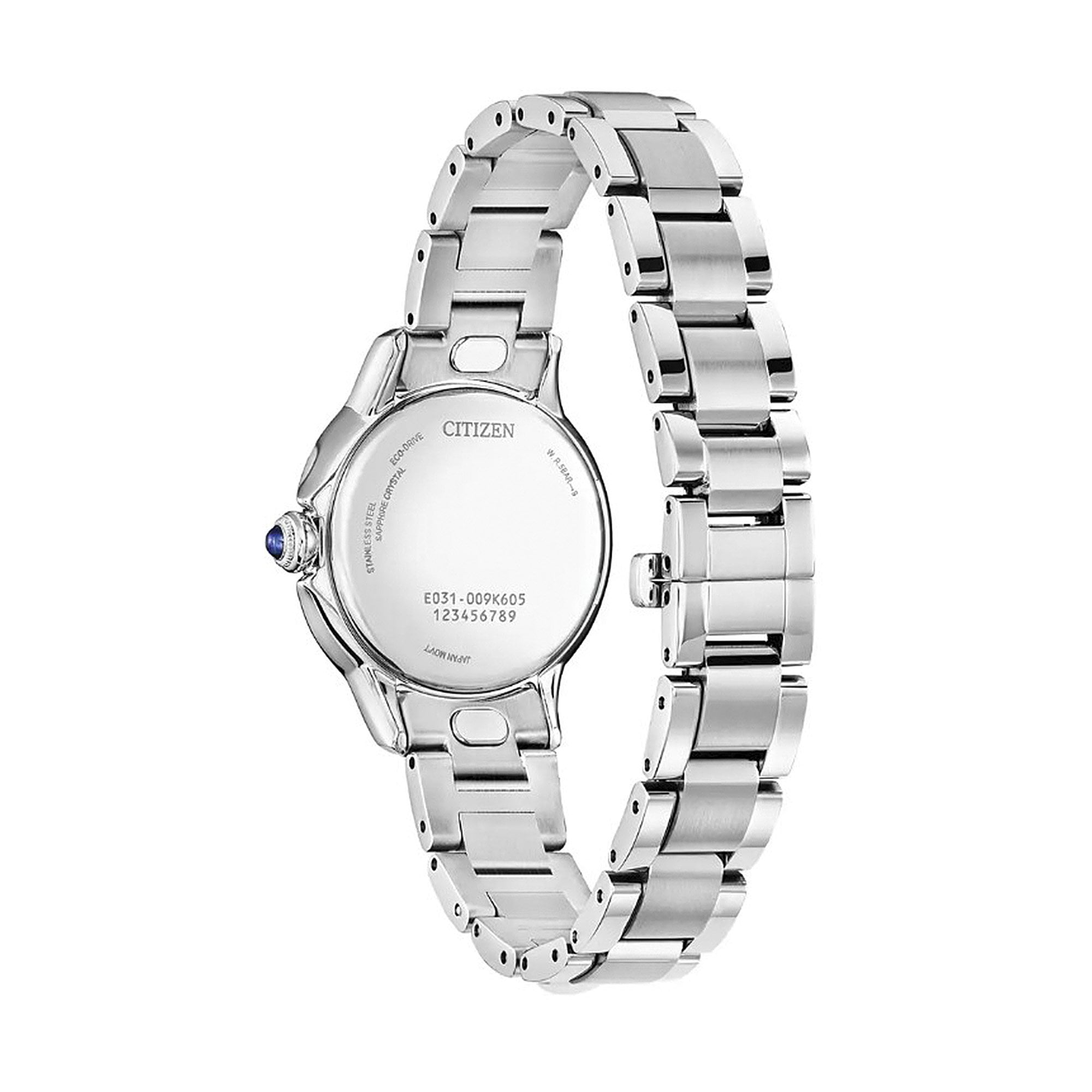 Ladies Eco-Drive Citizen L Ceci Stainless Steel Bracelet Black Dial