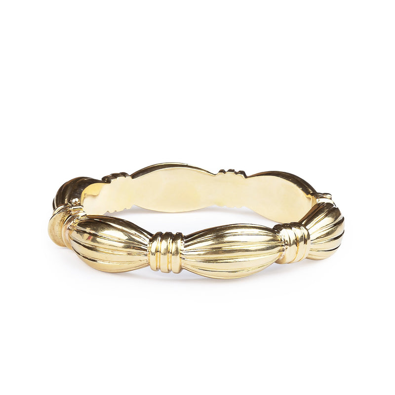 Ladies Fancy Bangle in 18ct Yellow Gold Weighing 45.4 Grams