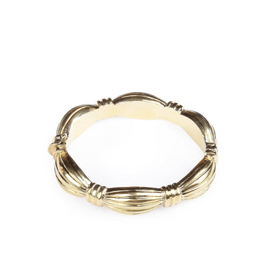 Ladies Fancy Bangle in 18ct Yellow Gold Weighing 45.4 Grams