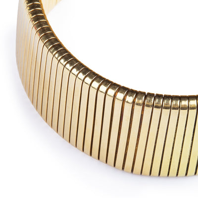 Ladies French Cuff Style With Safety Chain Bracelet in 18ct Yellow Gold Weighing 83 Grams