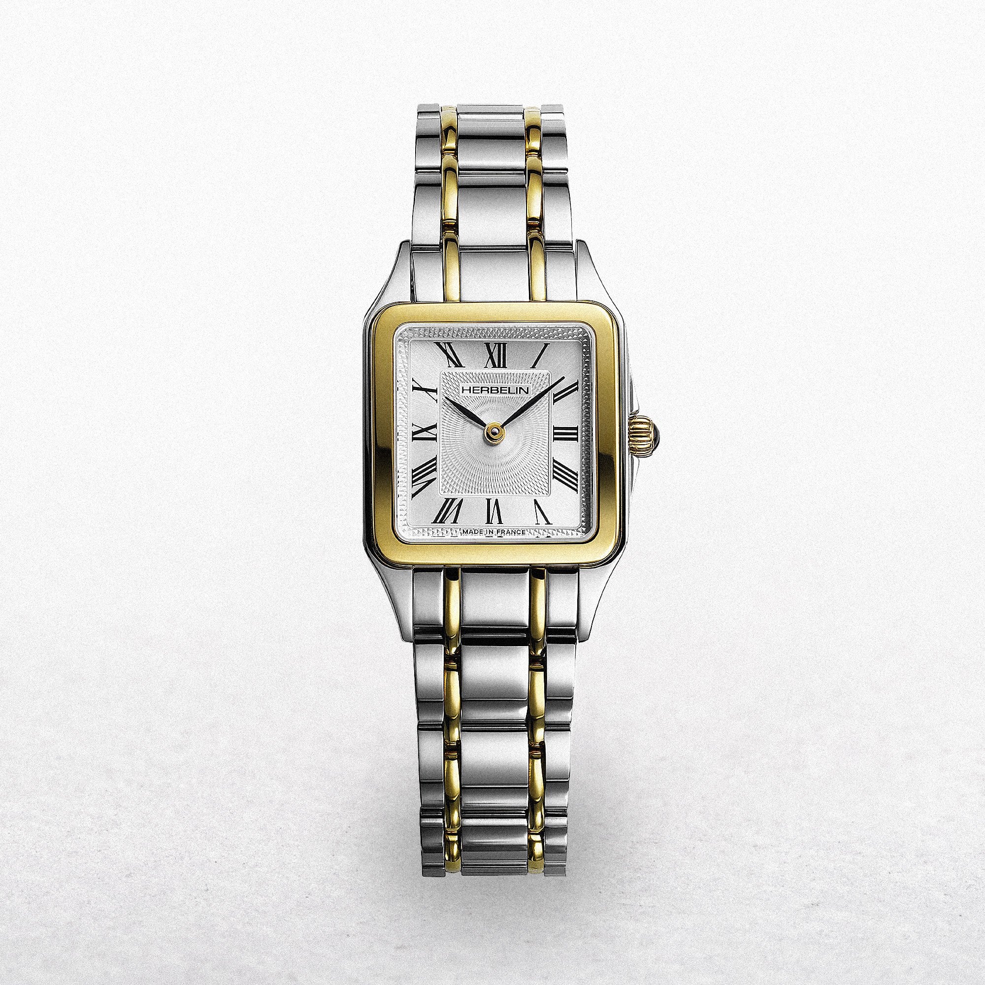 Ladies Herbelin Montre Luna Two Tone Square Dial Watch