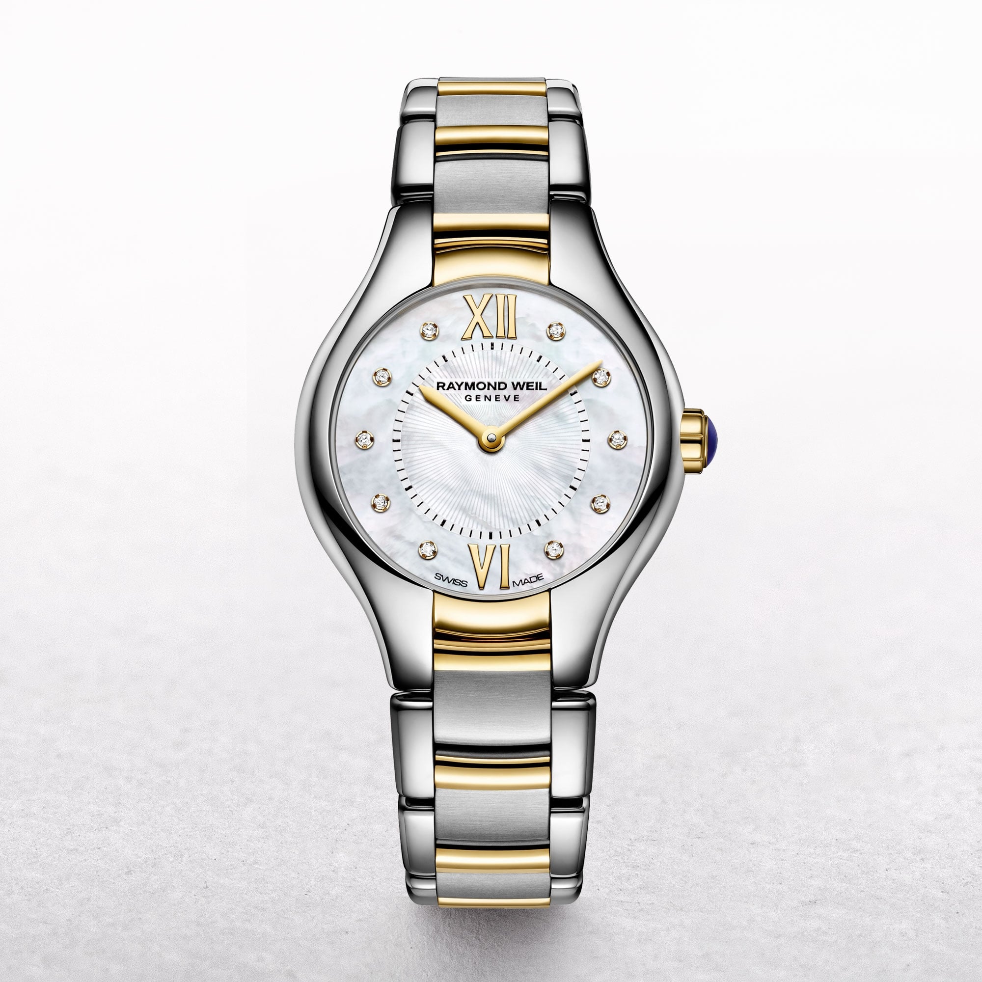 Ladies Raymond Weil Noemia Two Tone Bracelet with Diamond Set Dial
