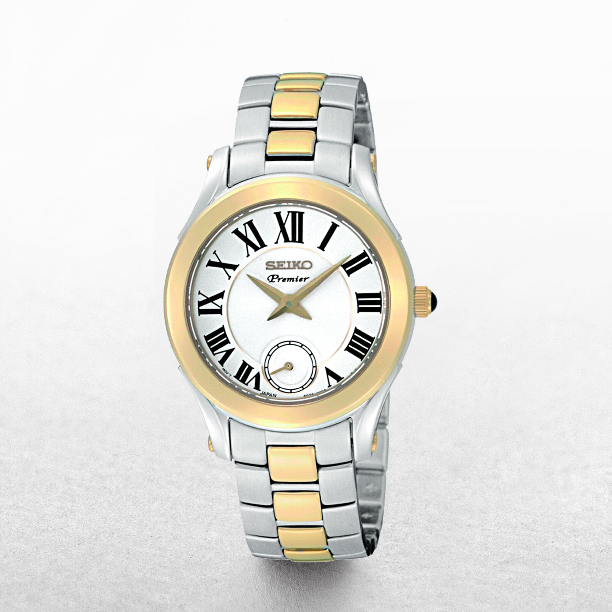 Ladies Seiko Premier Two Tone Roman Numeral White Dial