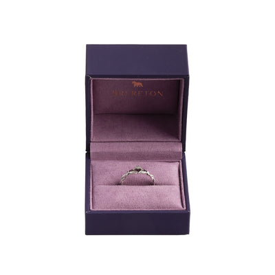 Ladies Triple Weave Claddagh Ring In 10ct White Gold