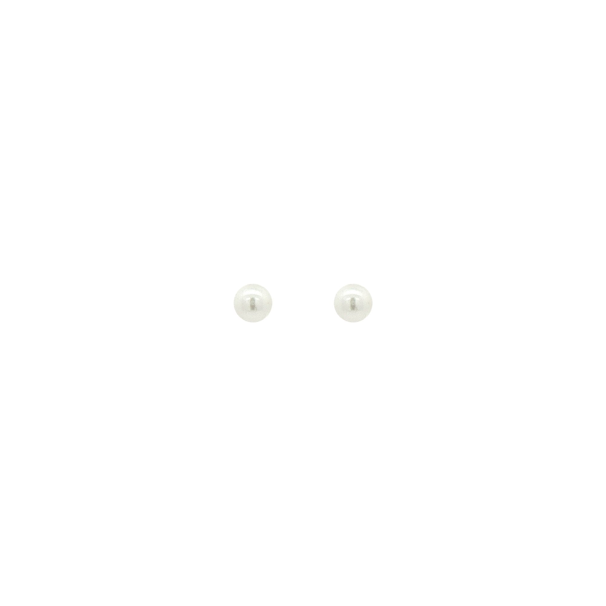 Mini Cultured Pearl Earrings in 9ct Yellow Gold