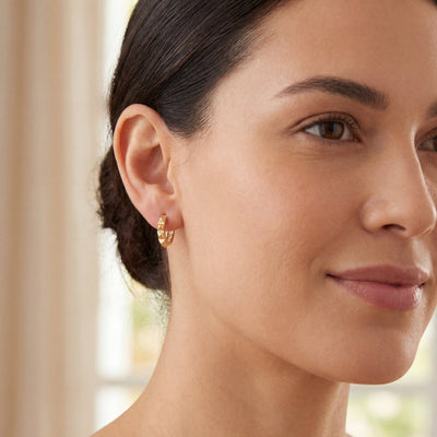 Mini Spike Hoops in 9ct Yellow Gold