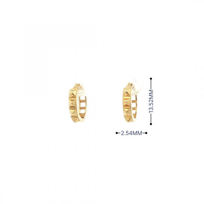 Mini Spike Hoops in 9ct Yellow Gold