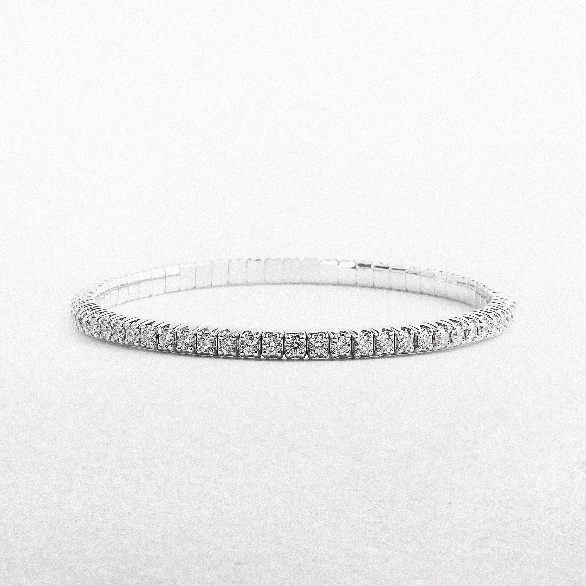 Natural Diamond 2.85ct Flexi Line Bracelet F VS