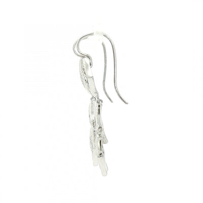 Natural Diamond Drop Marquise Shaped Earrings in 18ct White Gold