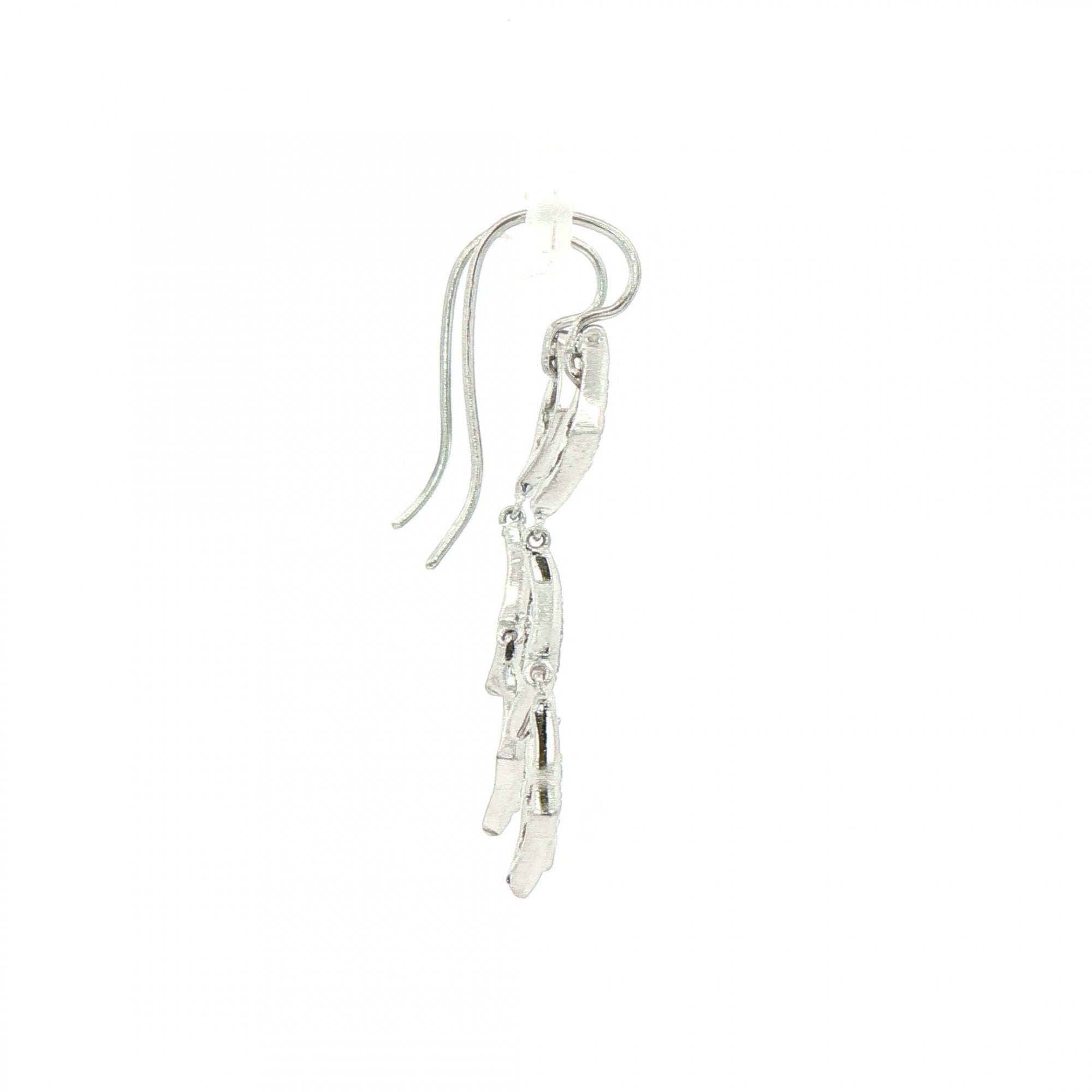 Natural Diamond Drop Marquise Shaped Earrings in 18ct White Gold