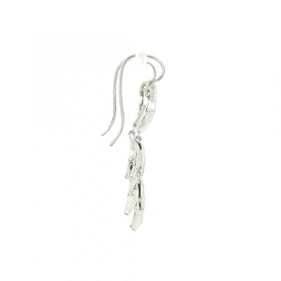 Natural Diamond Drop Marquise Shaped Earrings in 18ct White Gold