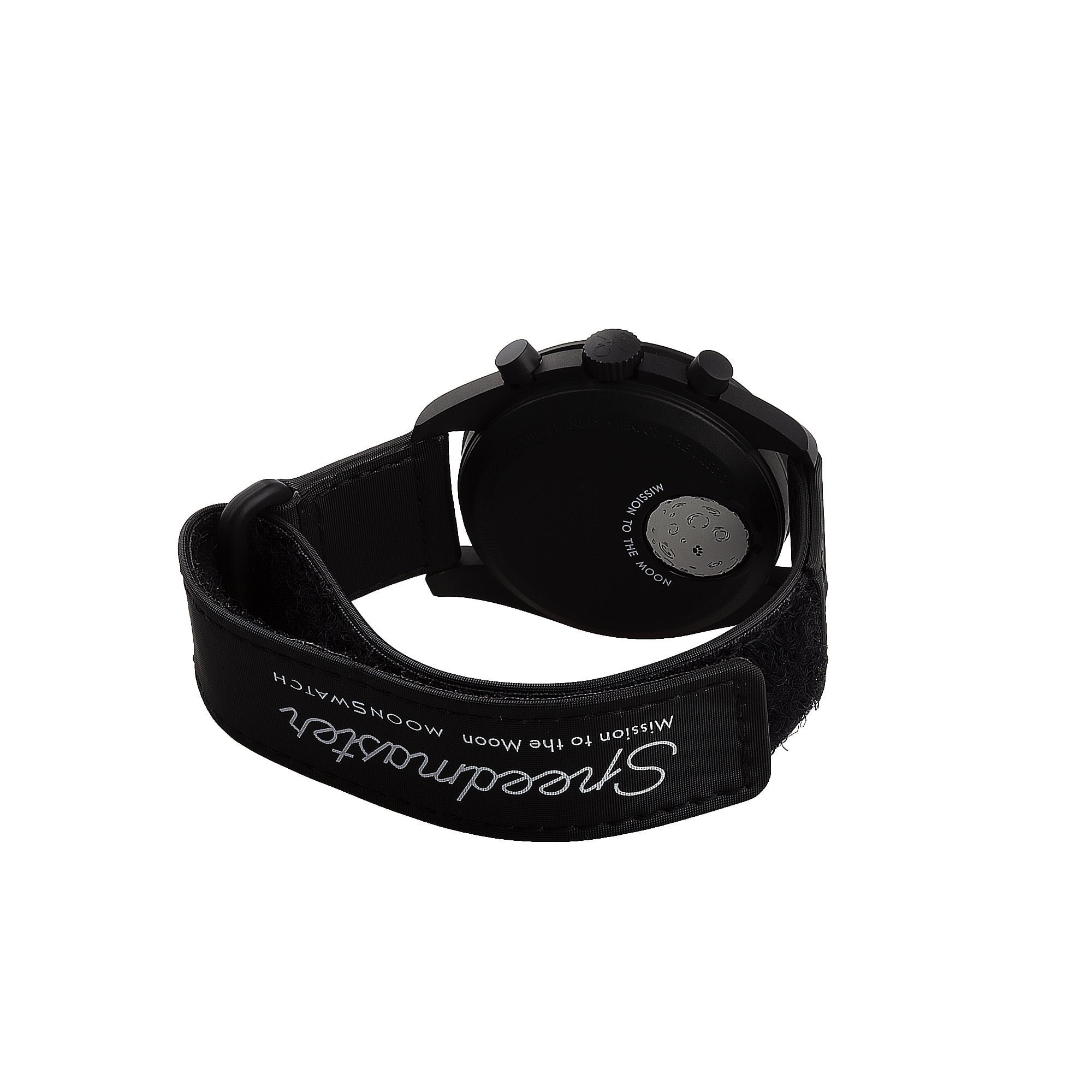 Omega X Swatch Mission To The Moon Phase All Black with Snoopy