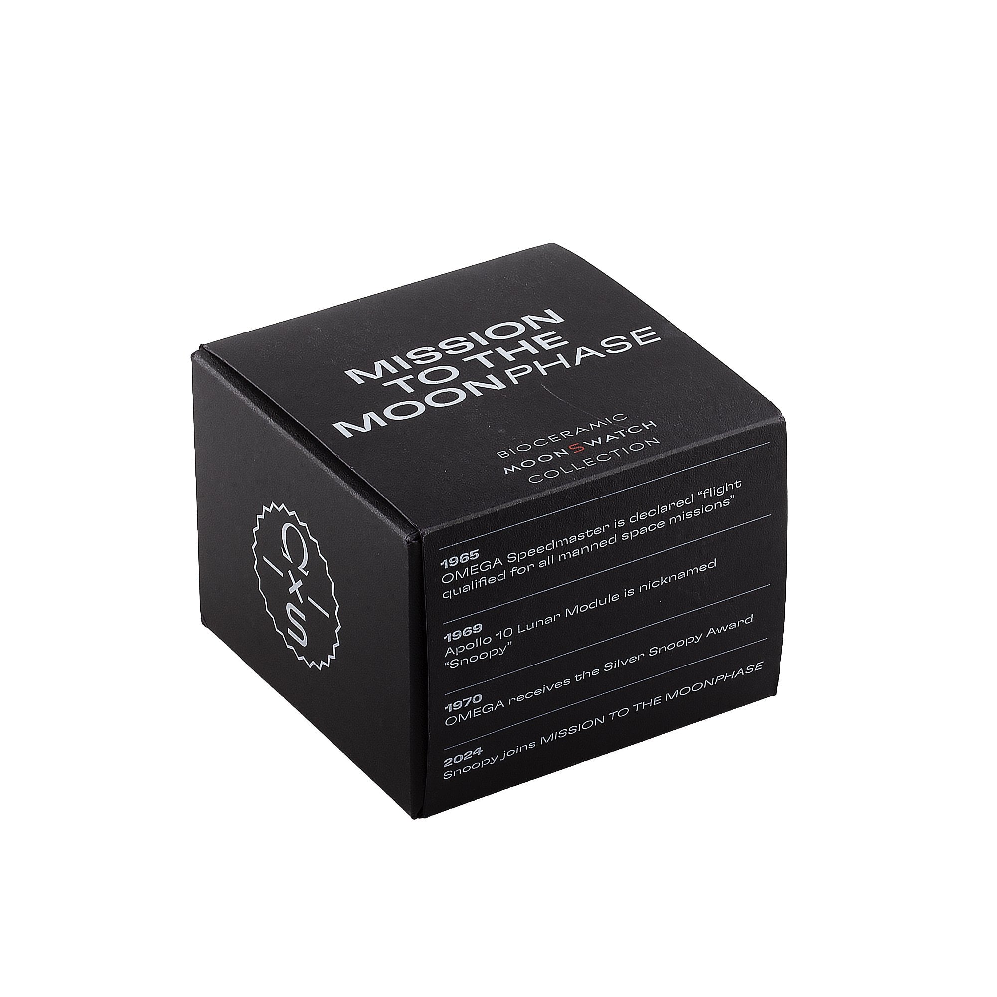 Omega X Swatch Mission To The Moon Phase All Black with Snoopy