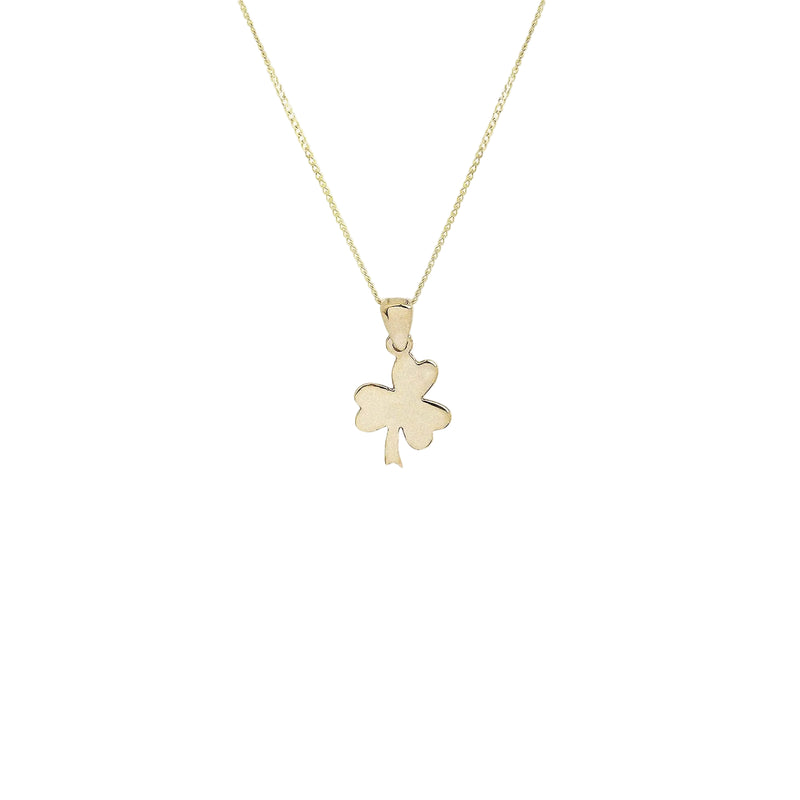 10ct Yellow Gold Small Shamrock Pendant & Chain