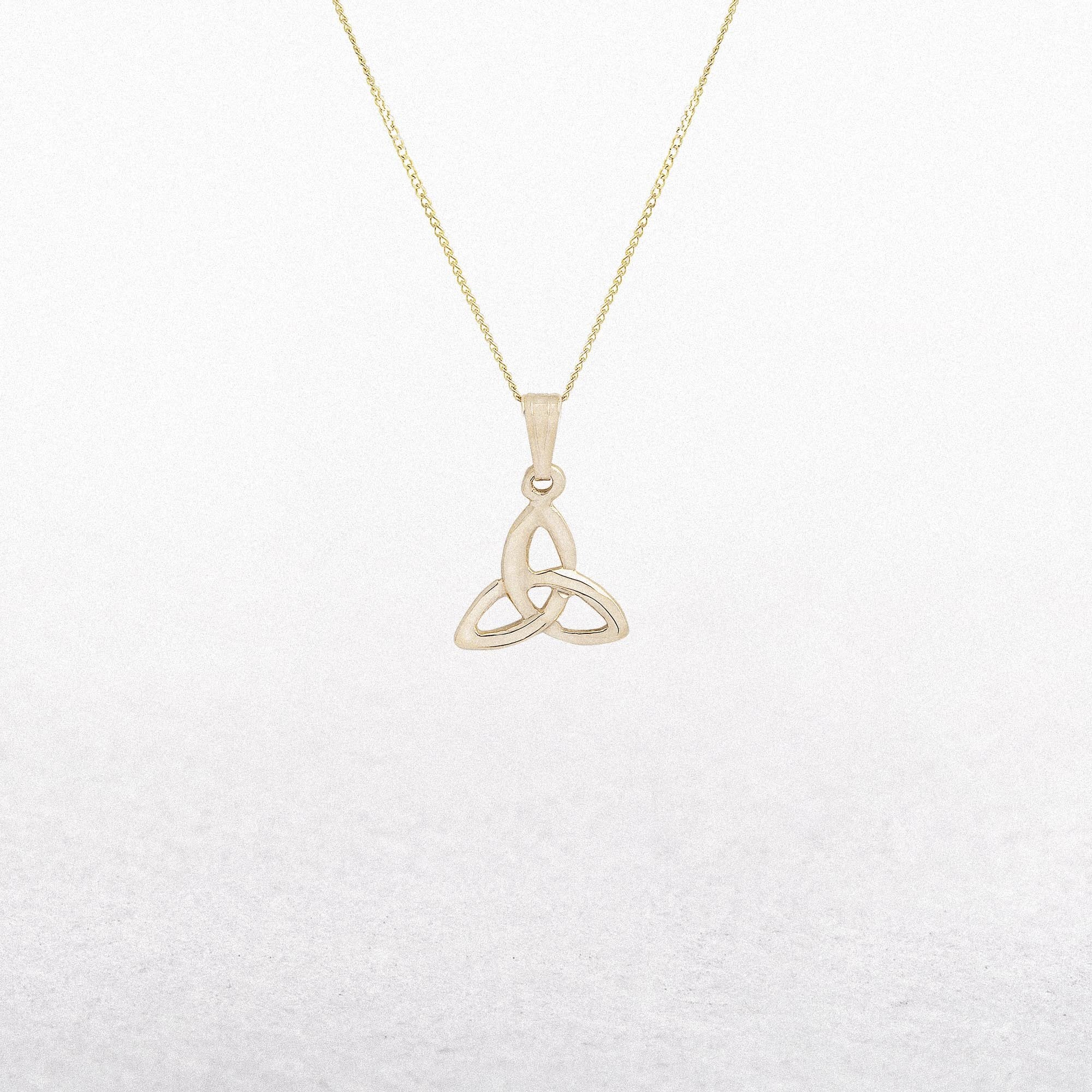 Small Trinity Knot Pendant & Chain in 10ct Yellow Gold