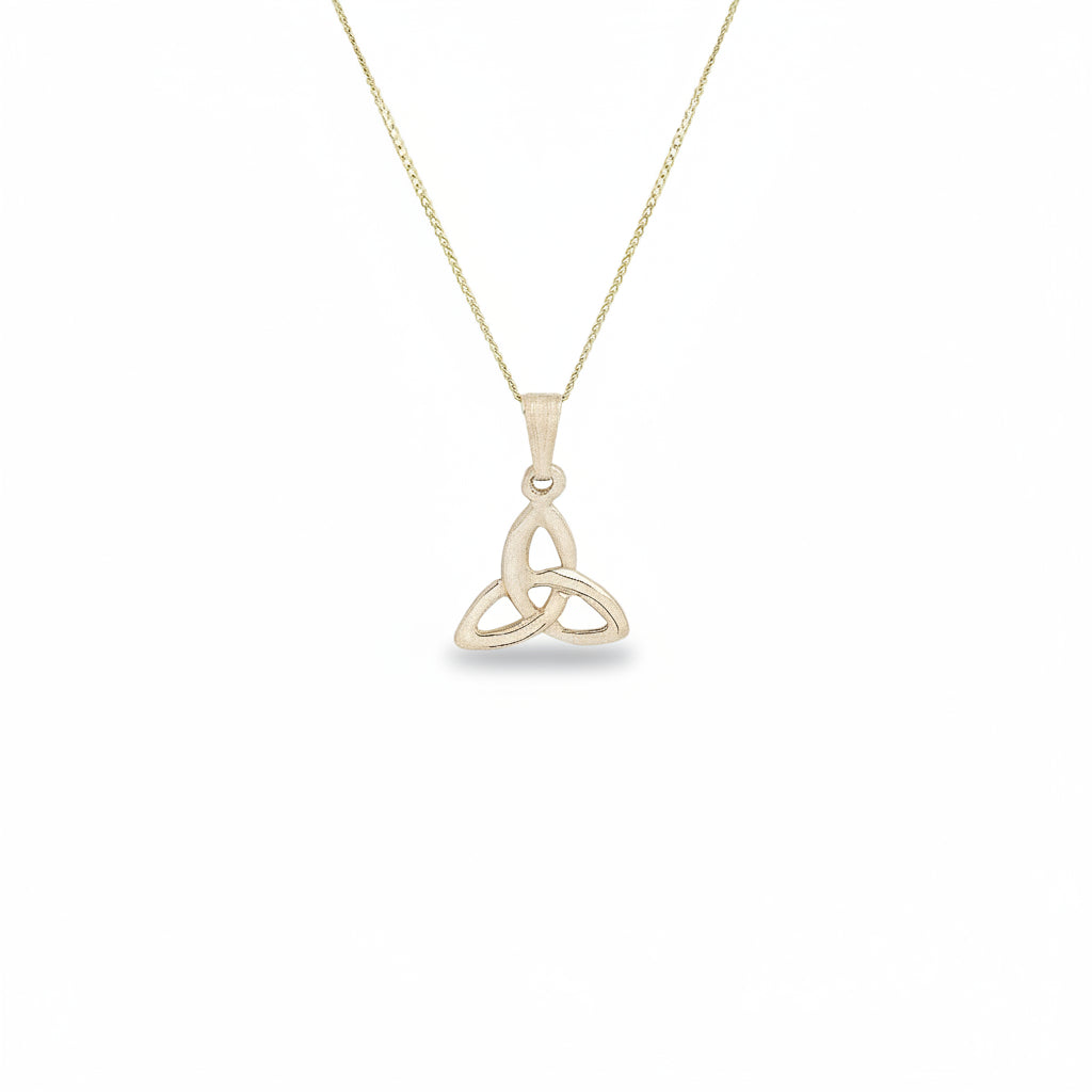 Small Trinity Knot Pendant & Chain in 10ct Yellow Gold