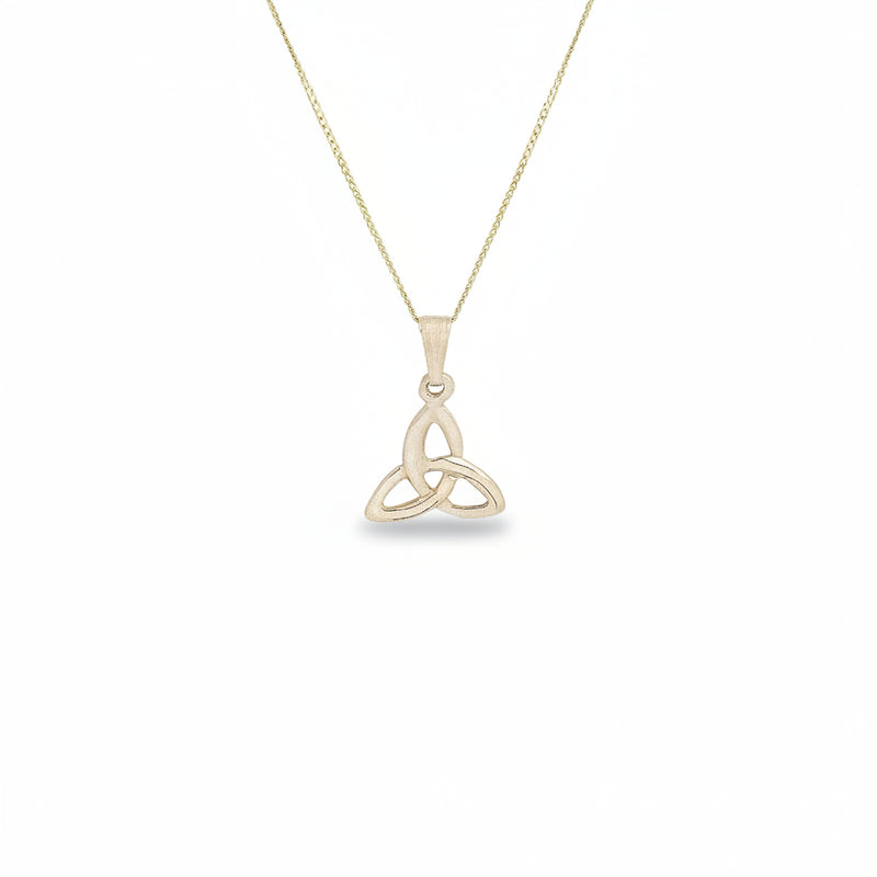 Small Trinity Knot Pendant & Chain in 10ct Yellow Gold