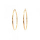 Plain Hoop Earrings 33mm in 9ct Yellow Gold