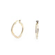 Plain Medium Flat Square Hoop Earring in 9ct Yellow Gold