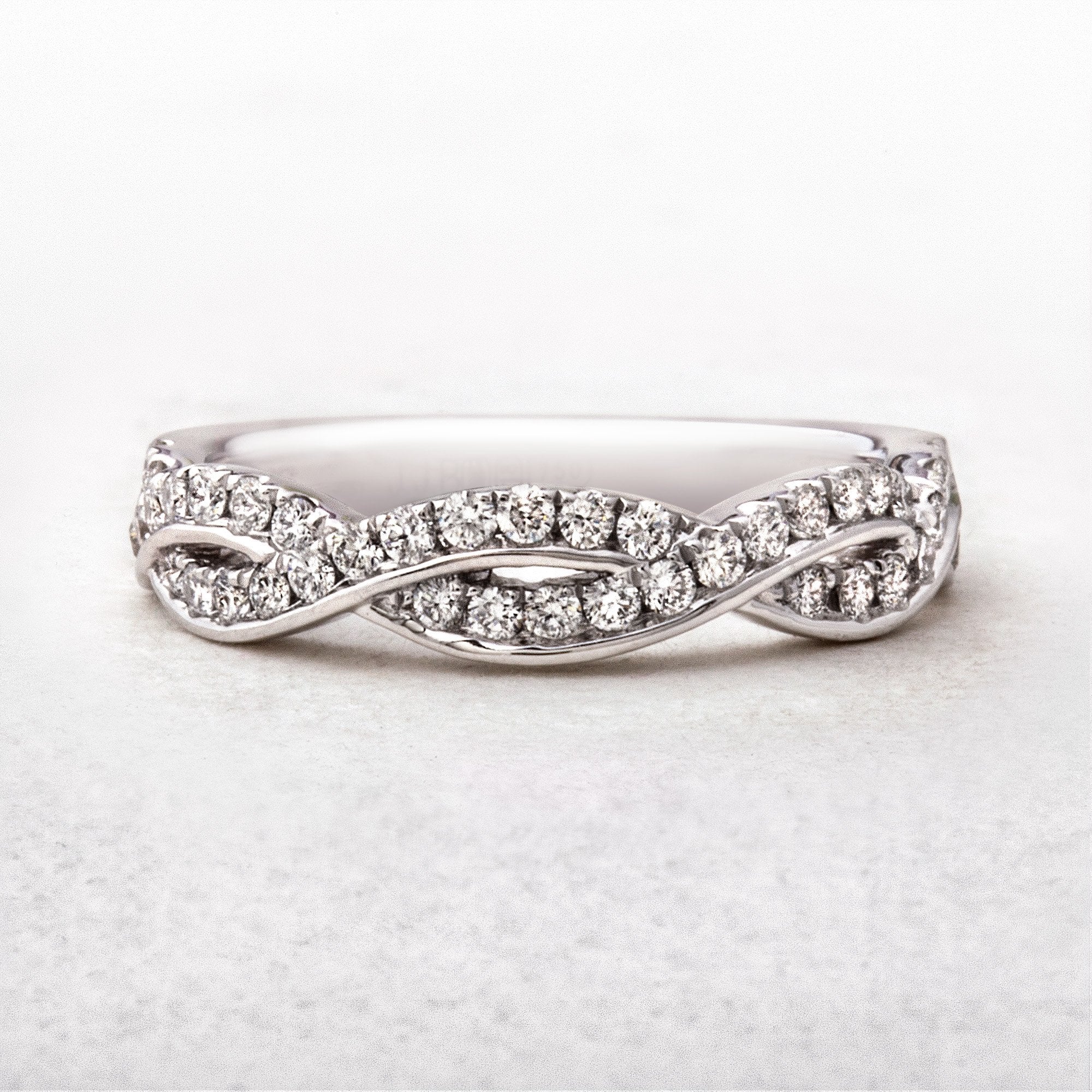 Pretty Intertwined Natural Diamond Dress Ring in 18ct White Gold
