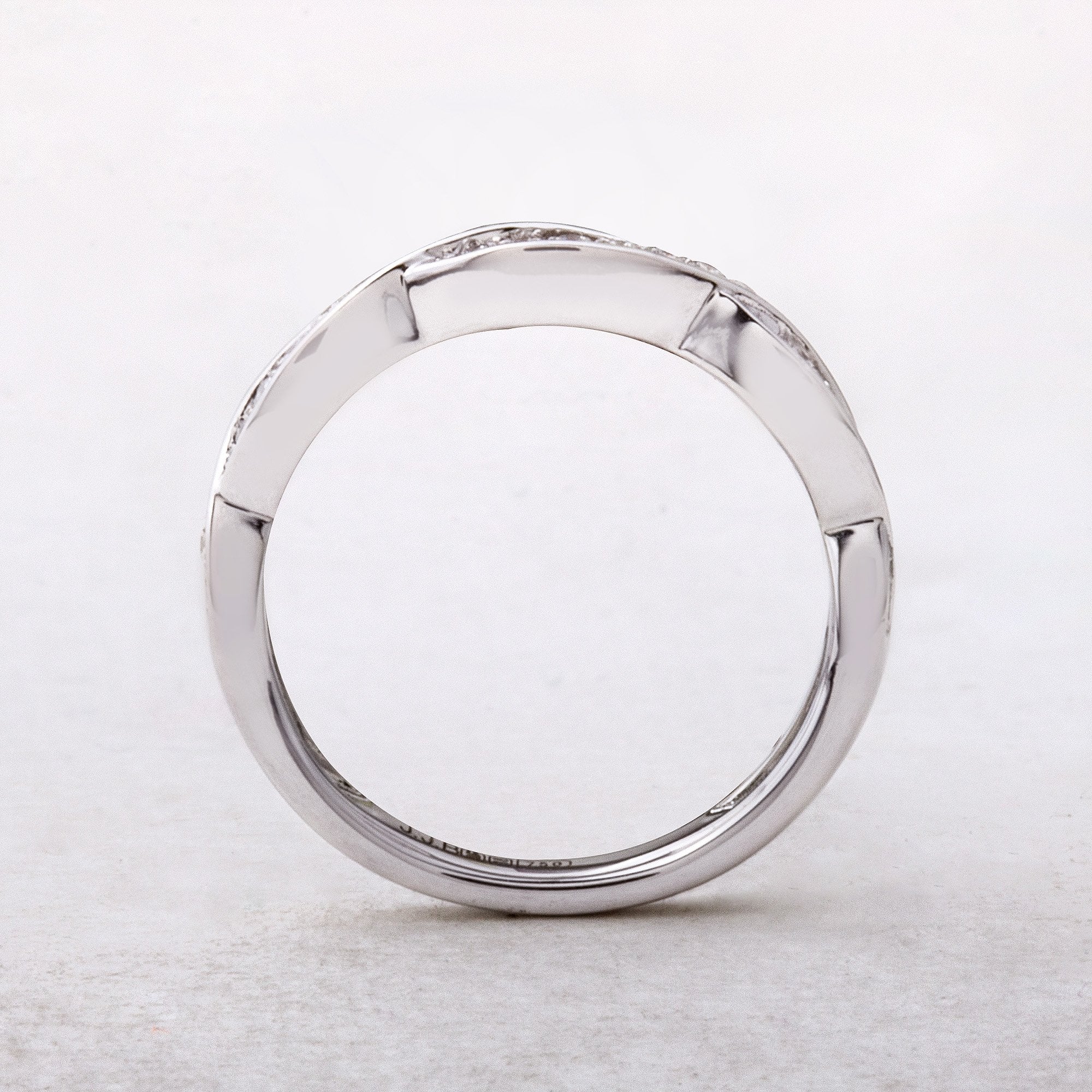 Pretty Intertwined Natural Diamond Dress Ring in 18ct White Gold
