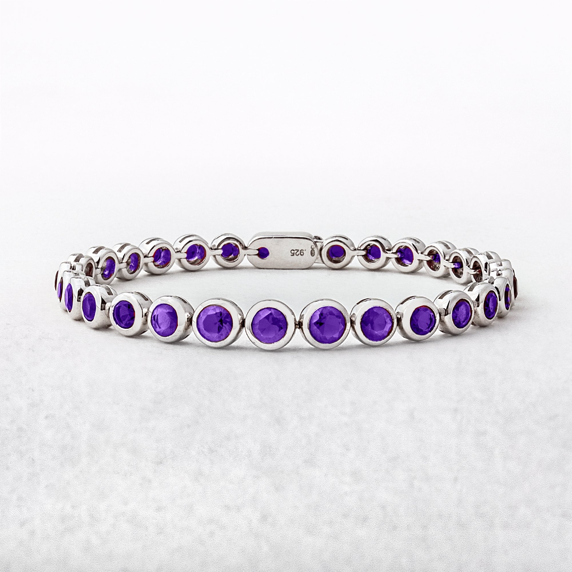 Purple Kunzite Round Valdo Zeni Bracelet