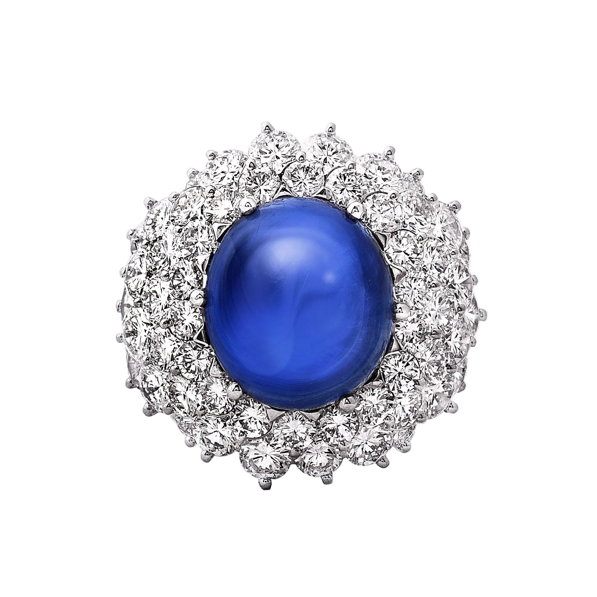 Rare Burma Sapphire and Diamond Ring