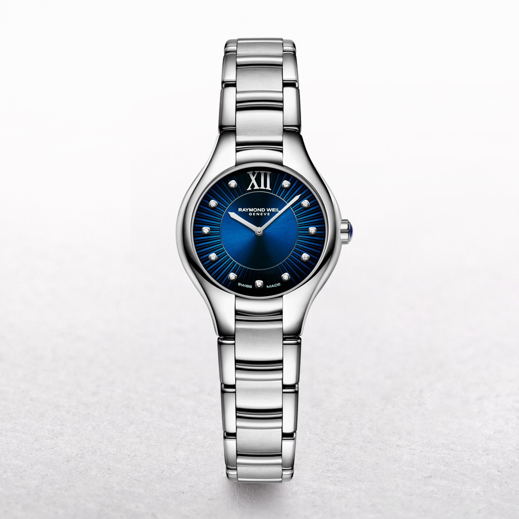 Raymond Weil Ladies Noemia Diamond Set Watch With Blue Dial