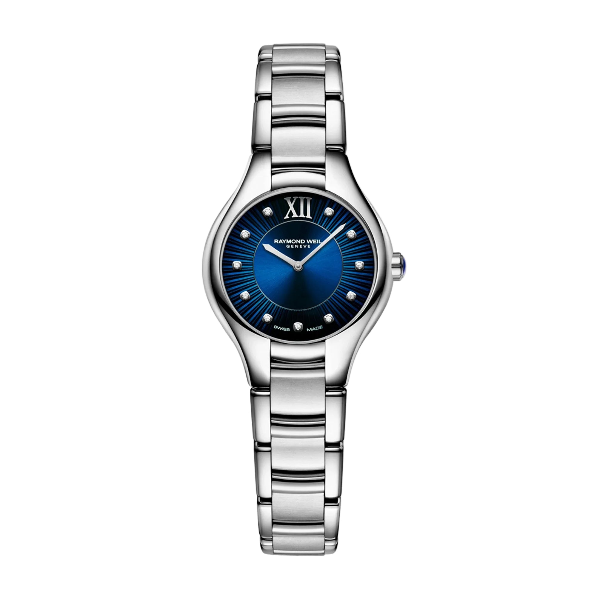 Raymond Weil Ladies Noemia Diamond Set Watch With Blue Dial