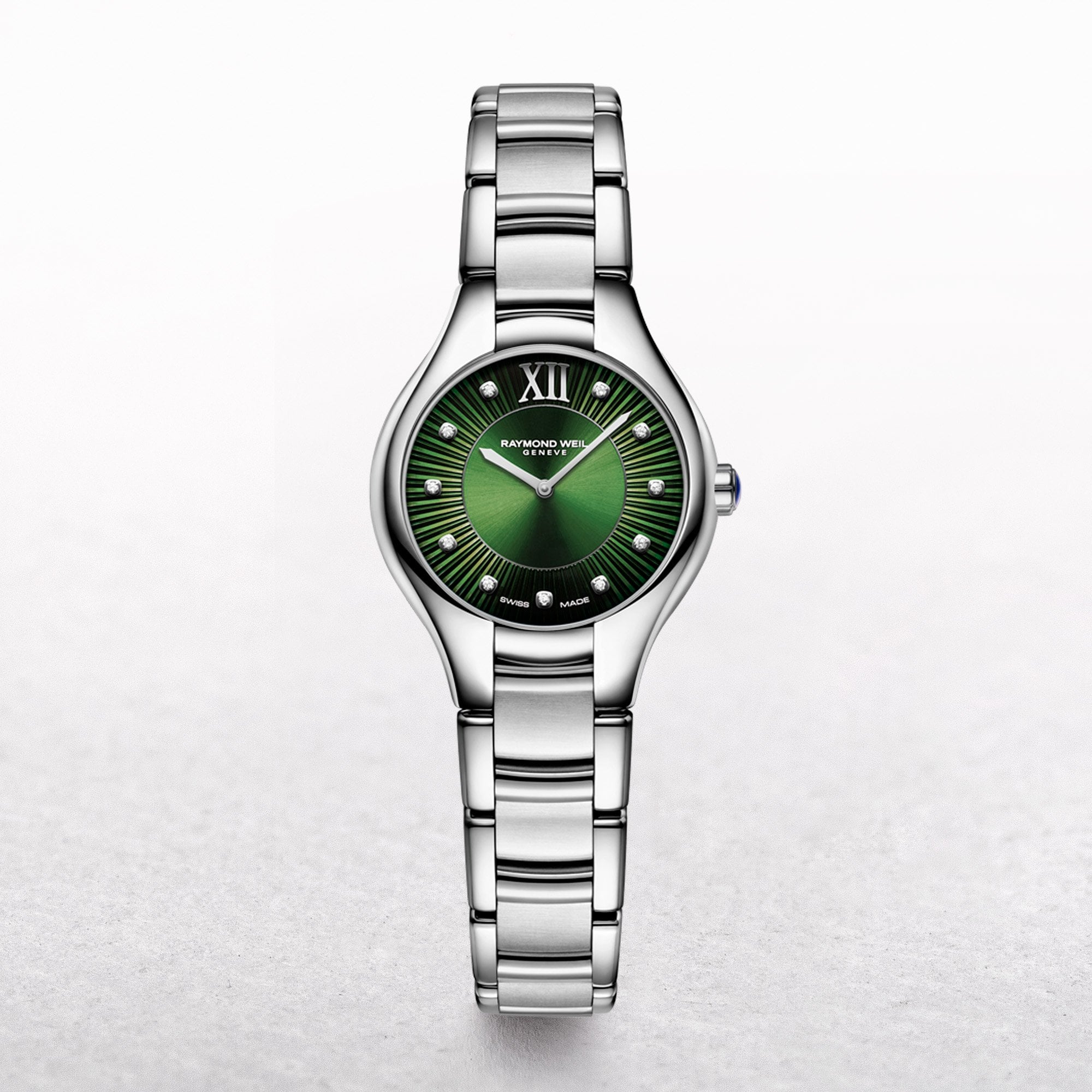 Raymond Weil Ladies Noemia Diamond Set Watch With Green Dial