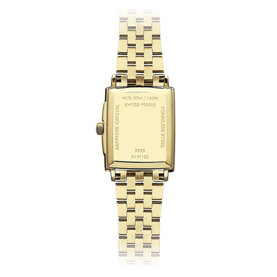 Raymond Weil Ladies Toccata Gold Plate Retangle White Dial With Diamonds