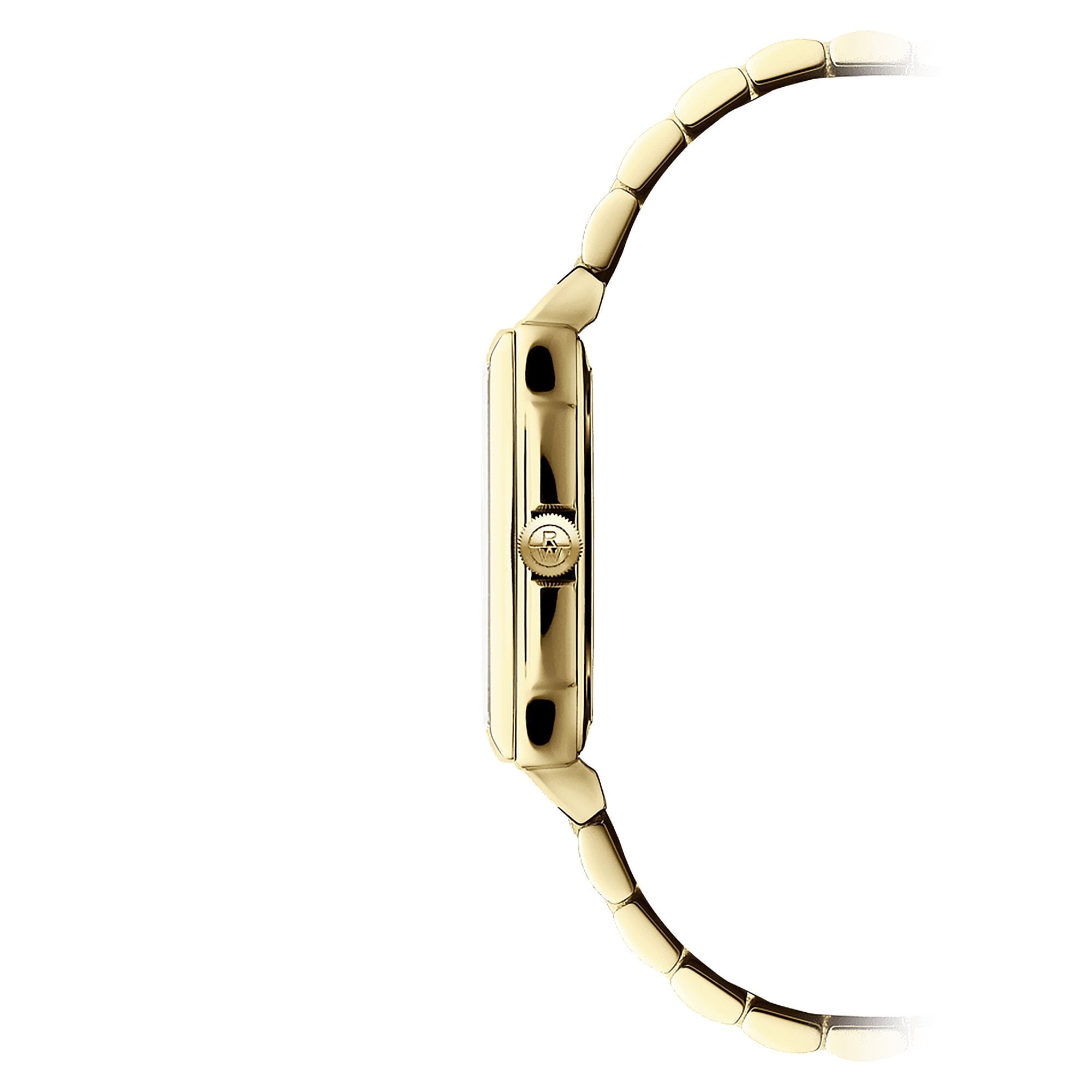 Raymond Weil Ladies Toccata Gold Plate Retangle White Dial With Diamonds