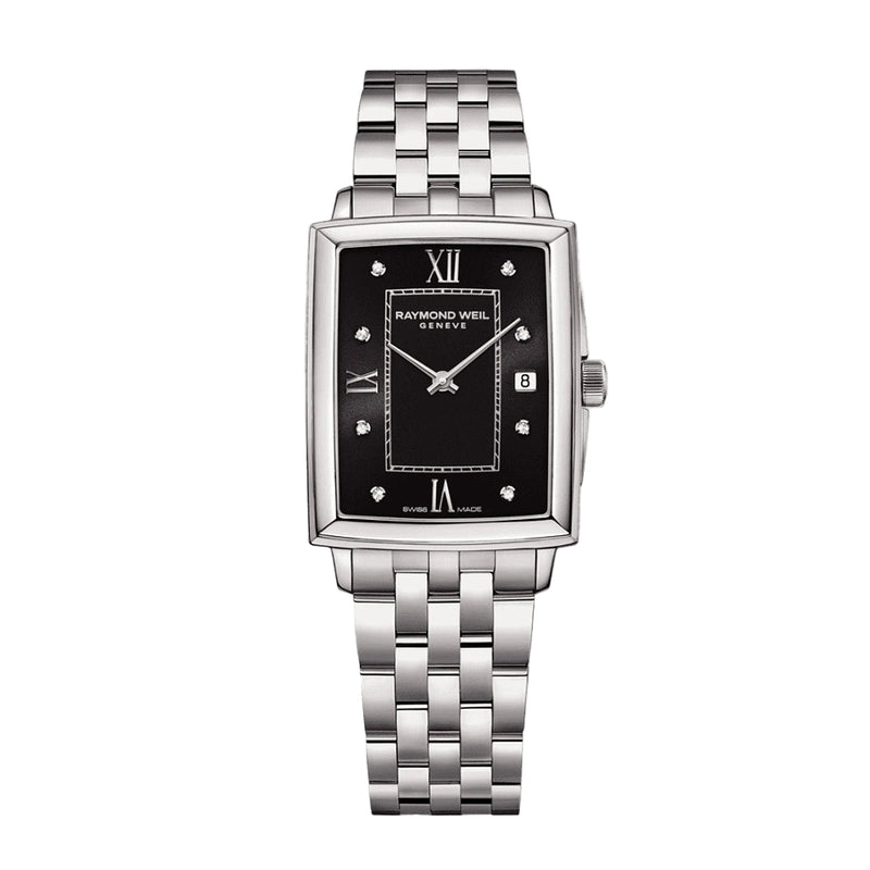 Raymond Weil Toccata Ladies Diamond Watch With Black Rectangular Dial