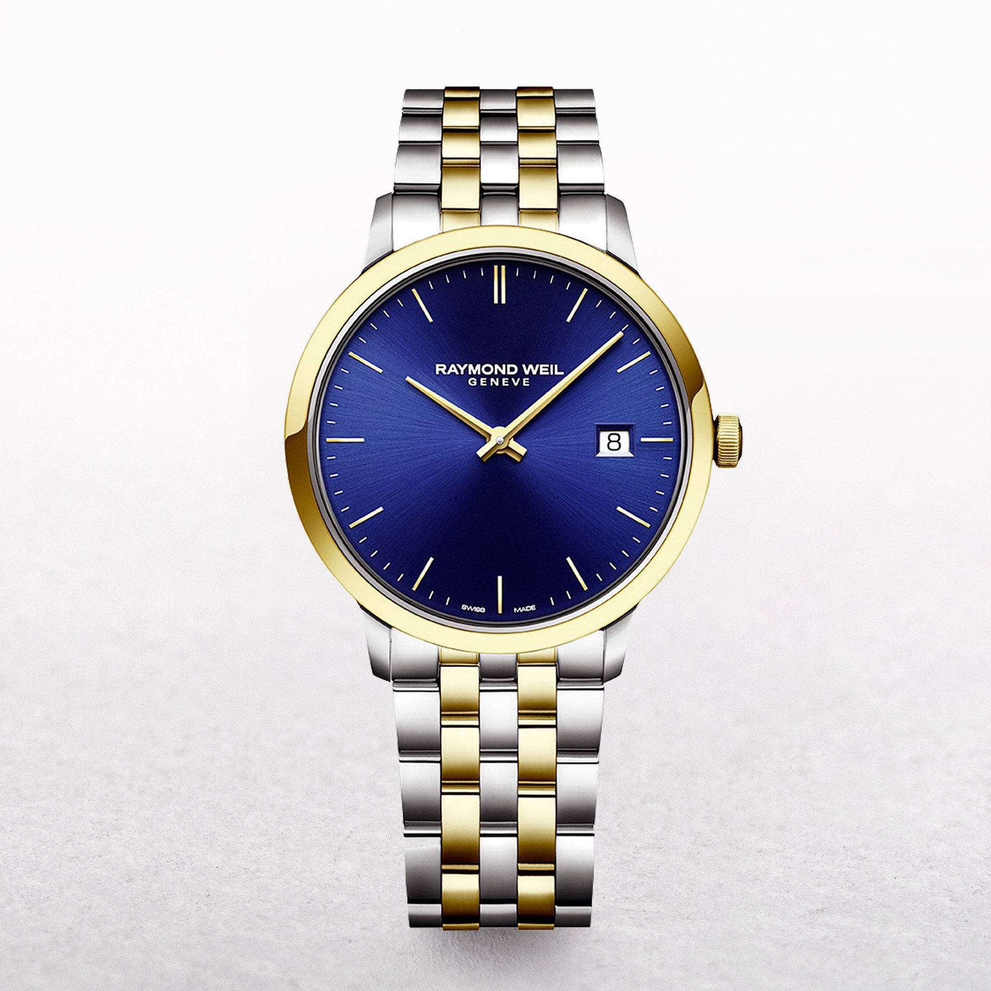 Raymond Weil Two Tone Gents Tocatta Watch with Blue Dial